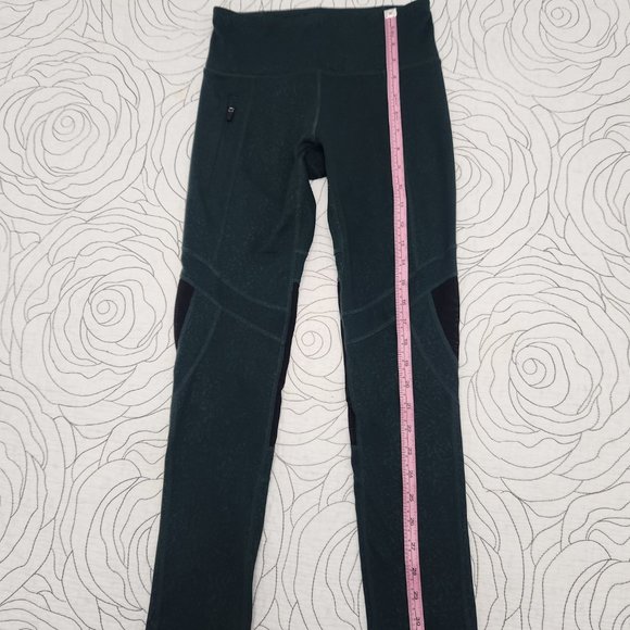 [XS] Deep Green w/ Black Meshed Cut Out Nanette Lepore Leggings - Picture 10 of 14